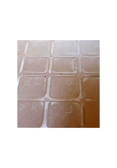 Korece Klavye Etiketi - Şeffaf Arka Planlı Beyaz Harfler - Korean Keyboard Sticker