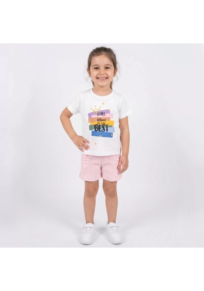 Veraura Lifestyle 1/5 Yaş Baskılı Basic Çocuk Takımı Pembe