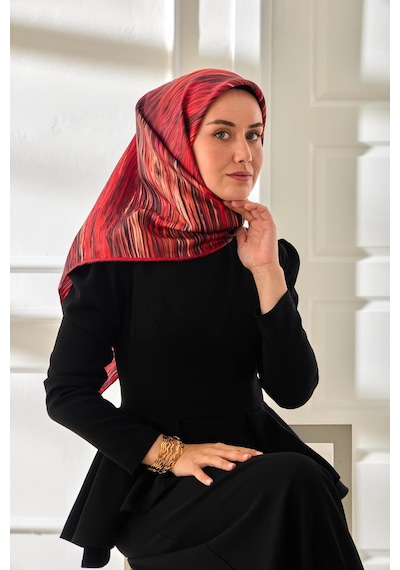 Silk Home Twill İpek Eşarp 11484-26 Kırmızı, Koyu Mor, Fuşya, Kahve, Yavruağzı