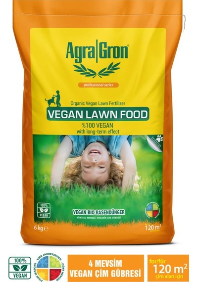 Vegan Bitkisel Menşeli Çim Gübresi / Doğal Çim Coşturan Gübre 6 K