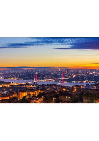Gün Batımında İstanbul Boğazı Poster Duvar Kağıdı Renkli