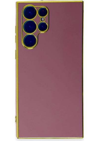 Newface - 16 - Samsung Galaxy S22 Ultra Kılıf Volet Silikon - Csmo-tex - - Kırmızı