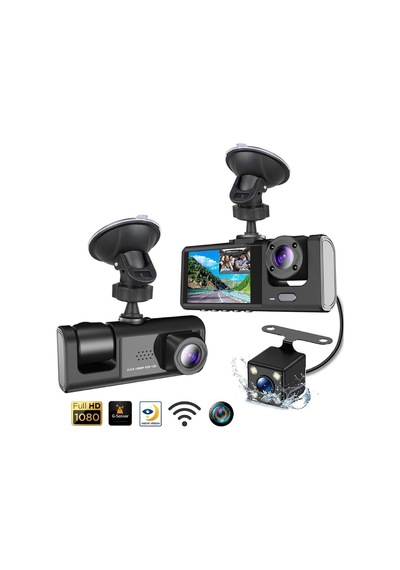 L-319 4" Dvr Araç İçi Kamera Lcd Ekranlı, Gece Görüşlü, 2 Kameralı, G-sensör, Wi-fi, 1080p Diğer