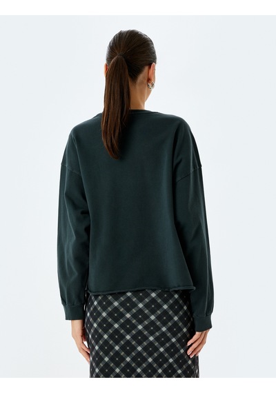 Koton Pamuklu Bisiklet Yaka Uzun Kollu Oversize Sweatshirt Antrasit 5sak10200ek Antrasit Koton Pamuklu Bisiklet Yaka Uzun Kollu Oversize Sweatshirt Antrasit 5sak10200ek Antrasit