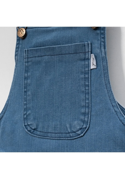 Erkek Çocuk 4-7 Yaş Basic Kot Salopet 7545 Açık Mavi