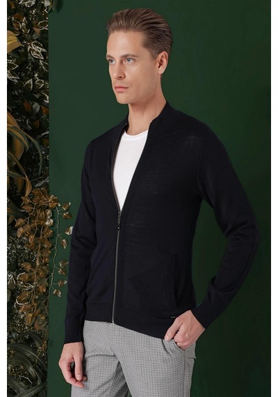 Efor Tr 860 Slim Fit Lacivert Klasik Triko Lacivert