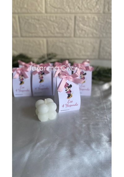 Bernami Biblo Pinterest Minnie Mouse Pembe Mum Hediyelik, Doğum Günü Bebek Hediyeliği 6 Adet