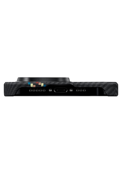 Apple Uyumlu iPhone 15 Pro Telefon Kılıfı Magsafe 600d Aramid Fiber Pitaka Orchestra Serisi Rhapsody Siyah