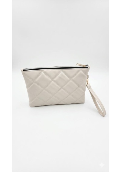 Estrella Paris Lavita Portföy & Clutch Çanta Çıkarılabilir Bileklik Askılı Krem 25 X 19 Cm