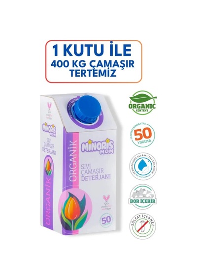 Mey İthalat Mom Organik Sıvı Çamaşır Deterjanı 1 Lt 50 Yıkama