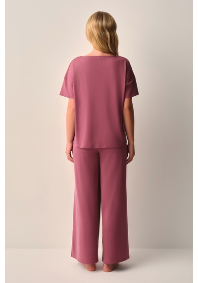 Suwen Mira Modal Pijama Takımı Sh26635660142 Gül