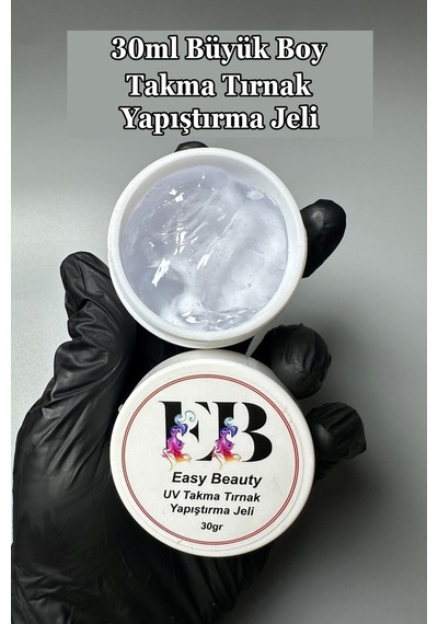 Takma Tırnak Yapıştırıcı Jel 30ml Hamur Jel Büyük Boy Yapıştırma Jeli Ele Yapışmaz 30ml