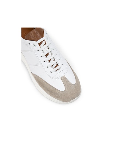 Deery Hakiki Deri Beyaz Erkek Sneaker Ayakkabı - 01961Mbyzp01 Beyaz