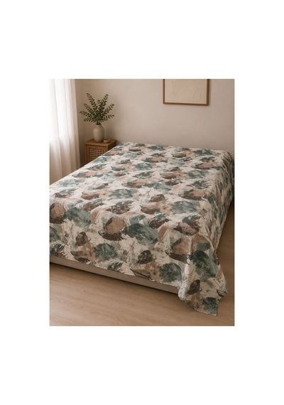 Çift Kişilik Pike %100 Pamuk Desenli 195x215 Haki
