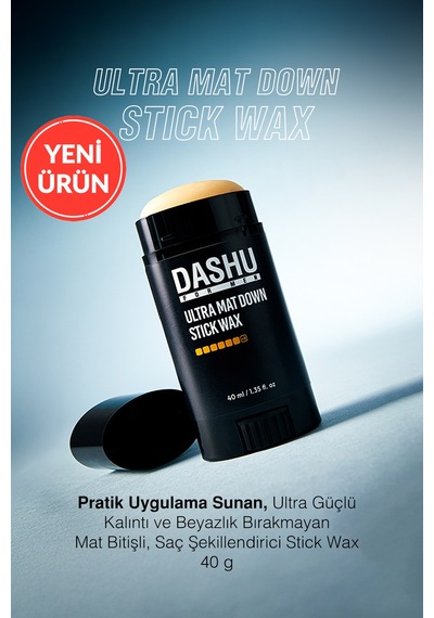 Pratik, Ultra Güçlü Kalıntı Bırakmayan Mat Stick Wax Dashu For Men Premium Ultra Mat Down Stick Wax