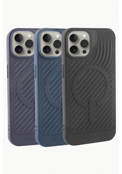 Apple iPhone Uyumlu 15 Pro Lüx Magsaff Gear Silikon Kılıf Siyah