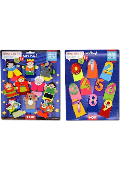 2 Set - 20 Parça Tox Masal Kahramanları Ve Rakamlar Parmak Kukla