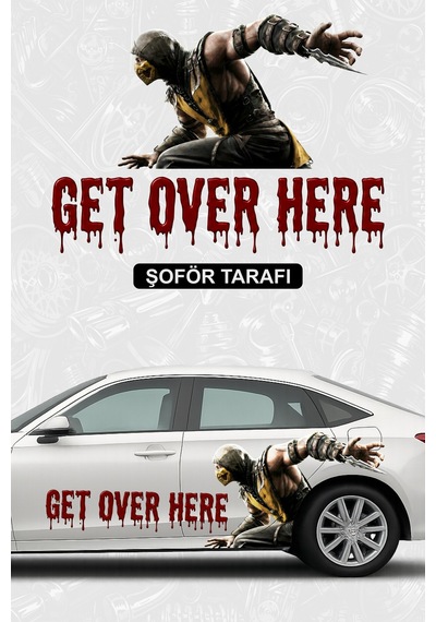 Mortal Kombat Scorpıon Yan Gövde Kaplama Sticker Şoför - 864812045