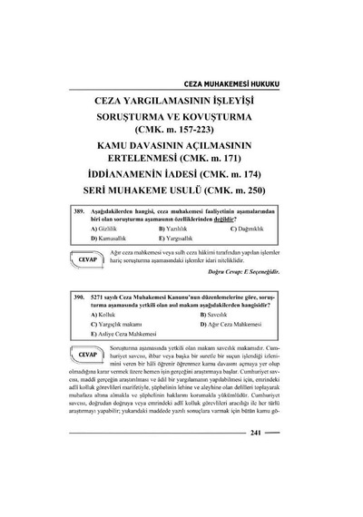 Hakimlik Ceza Muhakemesi Hukuku Soru Bankası 22. Baskı Monopol Yayınları