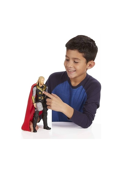 Avengers Süper Kahraman Çekiçli Thor 30 Cm Eklemleri Hareketli Işıklı Ve Sesli Figür Oyuncak