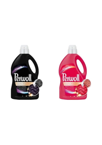Perwol Sıvı Çamaşır Deterjanı Renkliler + Siyahlar 2 x 3 L