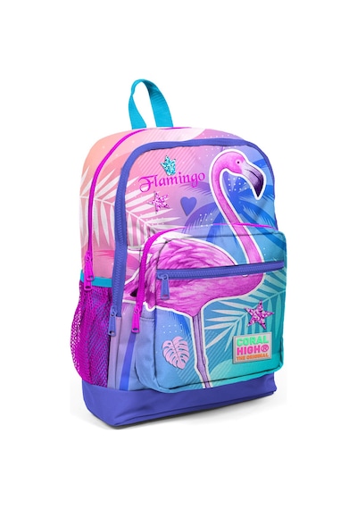 Coral High Kids Lavanta Pembe Flamingo Desenli Dört Bölmeli Okul Çantası 23705