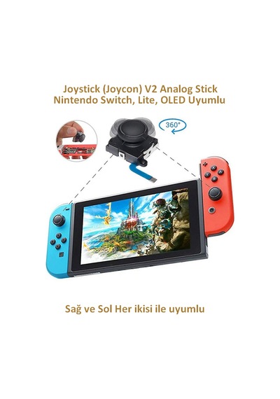 Nintendo Switch Ns Joystick Joycon V2 Analog Stick Siyah