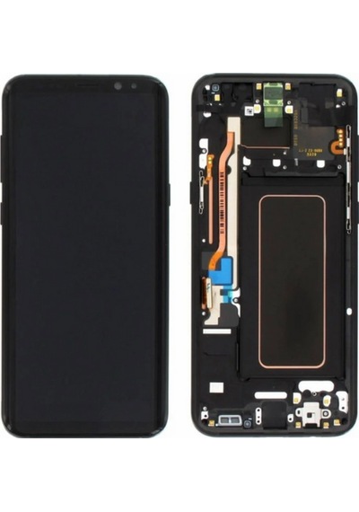 Samsung Galaxy S8 Plus Sm-g955 Uyumlu Çıtalı Yan Sanayidir Lcd Ekran Dokunmatik Siyah