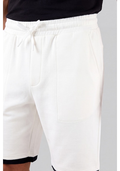 Buratti Oysho Kumaş Çift Katmanlı Paça Detaylı Bağlamalı Short Erkek Short 5908091 Ekru