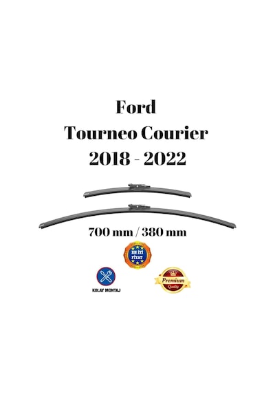 Ford Tourneo Courier 2018 2019 2020 2021 2022 Uyumlu Ön Cam Muz Tipi Silecek Süpürgesi Seti 700/380mm Silbak