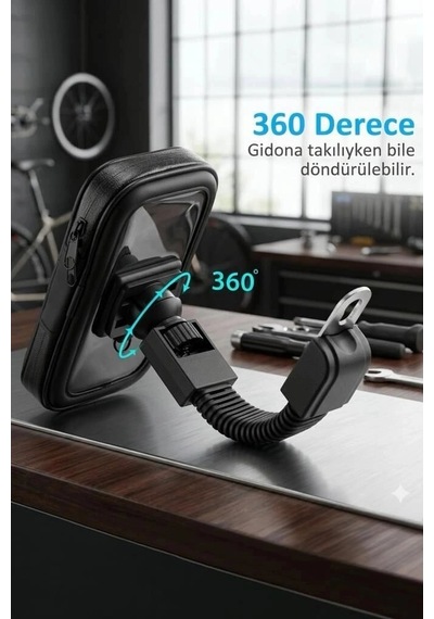 Delux Serisi Torima Telefon Tutucu Jx100 Siyah Scooter Aksesuarı Ulaşım Gereci Dokunmatik Kılıf
