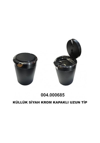 Küllük Orjinal Tip Işıklı Kapaklı Siyah/krom 007