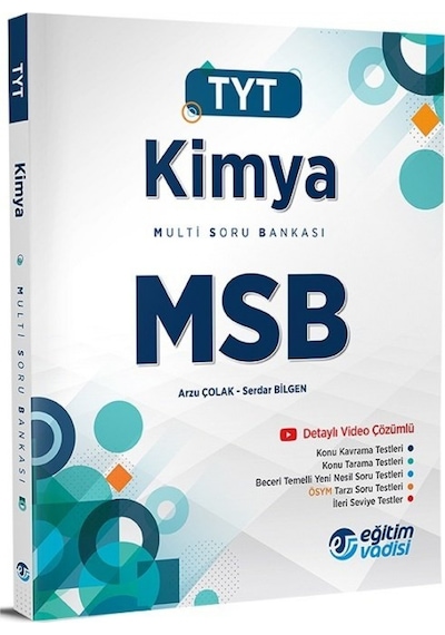 YKS TYT Kimya MSB Multi Soru Bankası Video Çözümlü