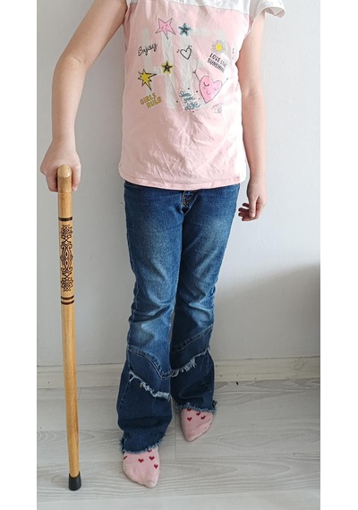 70 Cm Özel Çocuk Bastonu Piyes Bastonu