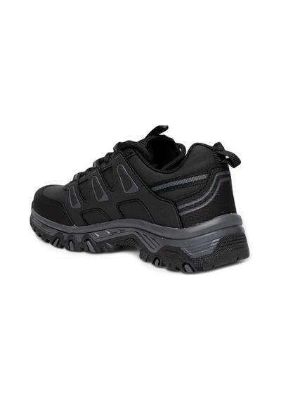 Erkek Outdoor Bağcıklı Kaymaz Taban Sneaker Ayakkabı Siyah