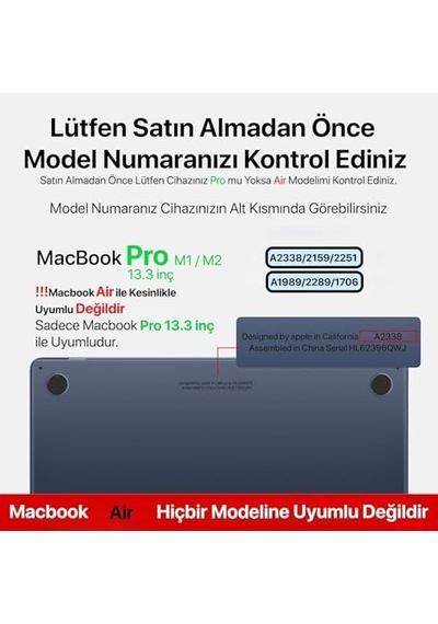 Kılıf 13 Inç M1-m2 A1706-08 A1989 A2159 A2251 A2289 A2338 İle Uyumlu Brain Gri Genel