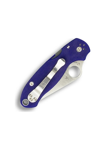 Spyderco Para 3 Dark Blue G-10 Cpm S110v Plainedge Kamp Çakı Mavi