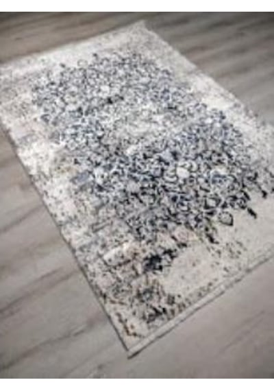Yamalıhome Bambu Halı 1023Kremlacivert 140X200 Cm Pratik Halı Yamalıhome Bambu Halı 1023Kremlacivert 140X200 Cm Pratik Halı