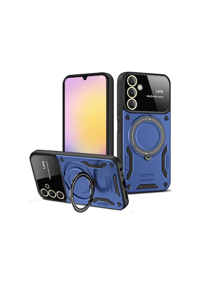 Samsung Galaxy A05s Kılıf Joy Lens Standlı Kapak - Lacivert 0.2M-Çok Renkli