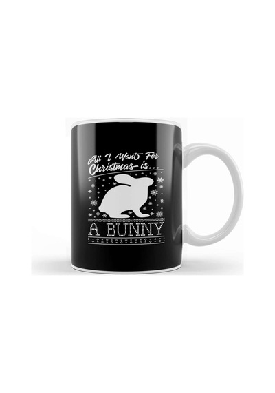 All I Want For Christmas Is A Bunny Knit Pattern Kupa Bardak Porselen Karışık