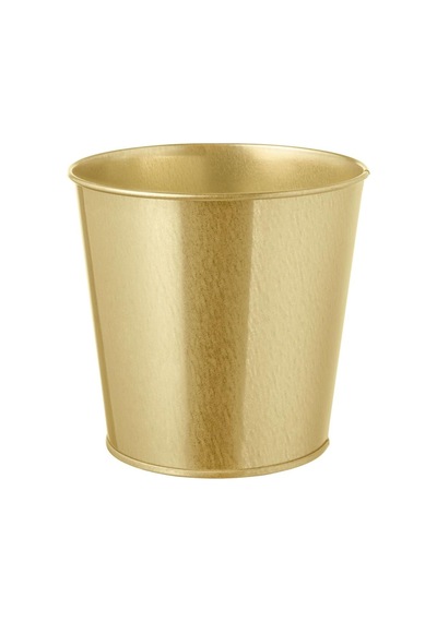 Ikea Daıdaı Galvanizli Çelik Saksı - Gold Pirinç Rengi - 12 Cm