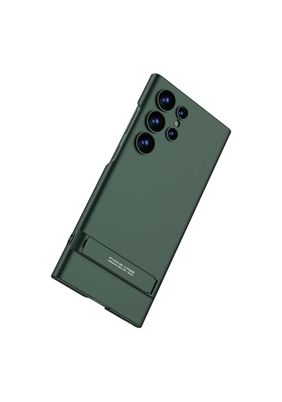 Galaxy S24 Ultra Kılıf Uzaklarda Arama Kamera Korumalı Dikey Standlı Ays Kılıf Siyah