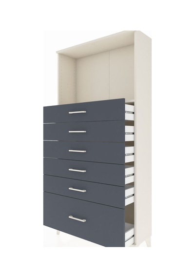 Arges Dolap Tek Raflı 6 Çekmeceli 88x30x182 Aytaşı-antrasit Aytaşı Arges Dolap Tek Raflı 6 Çekmeceli 88x30x182 Aytaşı-antrasit Aytaşı