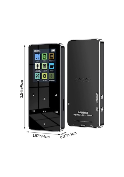 Junglee Bluetooth Lu Mp3-mp4 Çalar Ses Kayıt Fm Radyolu Şarjlı Mp4 Player Dahili Hoparlör 8gb Hafızalı Pembe