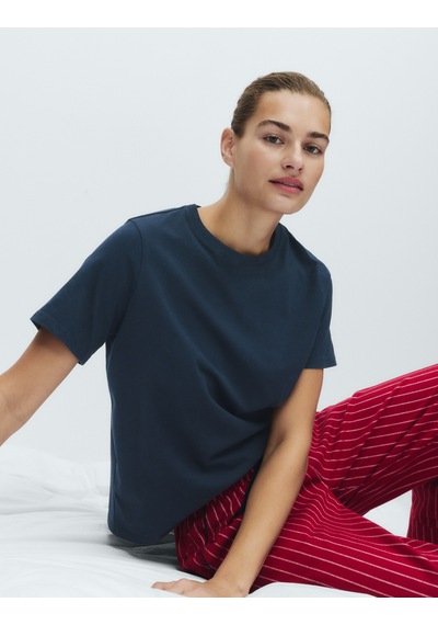 Marks & Spencer 2’li Saf Pamuklu Pijama Üstü T37003696T Lacivert