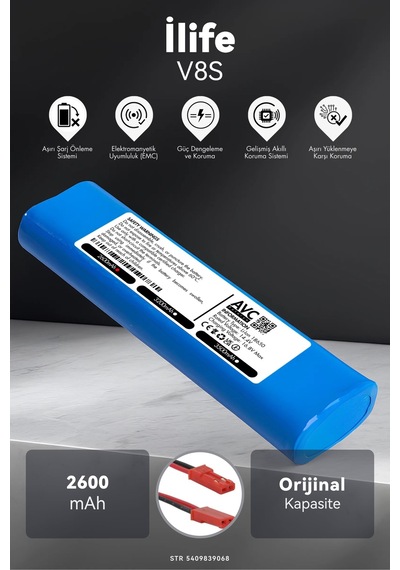 İlife V8s 2600mah Robot Süpürge Bataryası D.k