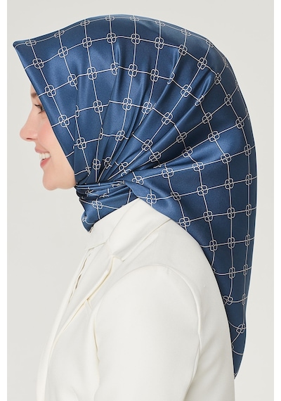 Armine Dj Saf İpek Eşarp 8555d T Nostalji Twill -05 Lacivert
