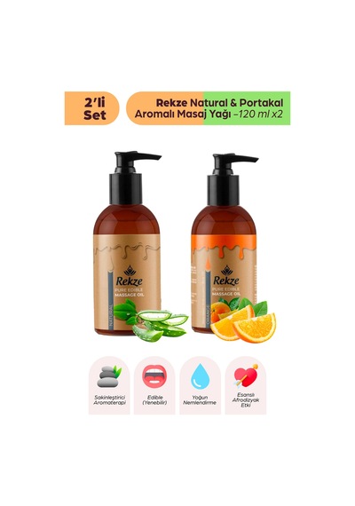 "yenilebilir Portakal Aromalı & Natural Masaj Yağı 120 Ml Doğal Ve Rahatlatıcı Vücut Bakım Yağı" - 300590082