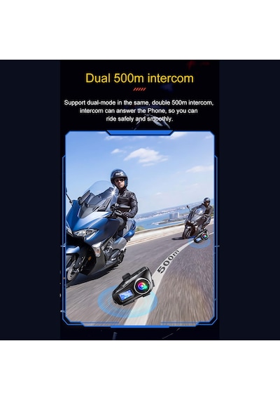 Q58 Max Kablosuz Motosiklet İnterkom Kulaklık Gürültü Engelleme,