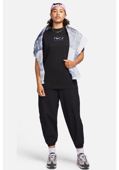 Nike Sportswear Loose Fit Tee Bfoosh Kadın Pamuklu Bol Kesim Tişört Siyah Siyah